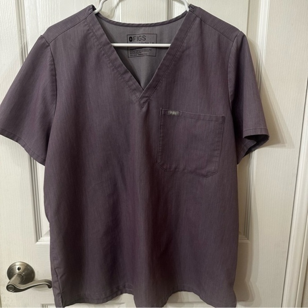 Purple FIGS scrub Top, size XL